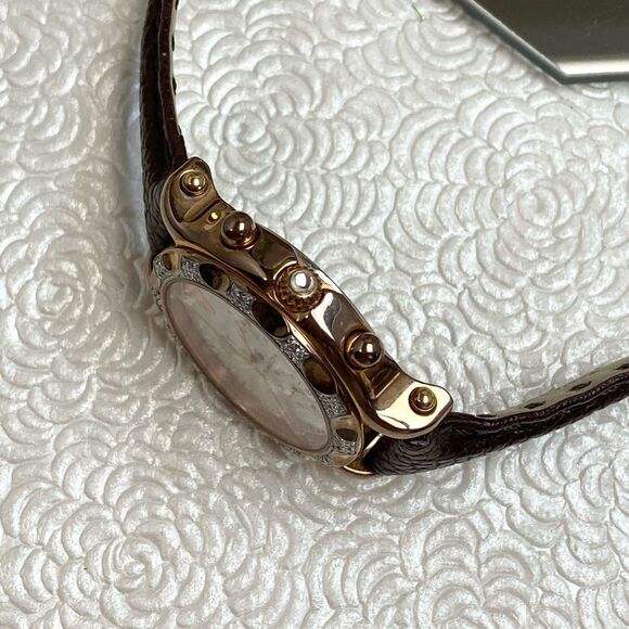 BCBGMaxAzaria Crystal Accented Rose Gold-tone Stainless Steel Chronograph Watch - Picture 16 of 16